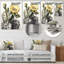 Décoration murale en métal jaune et vert Cactus II-1212871481