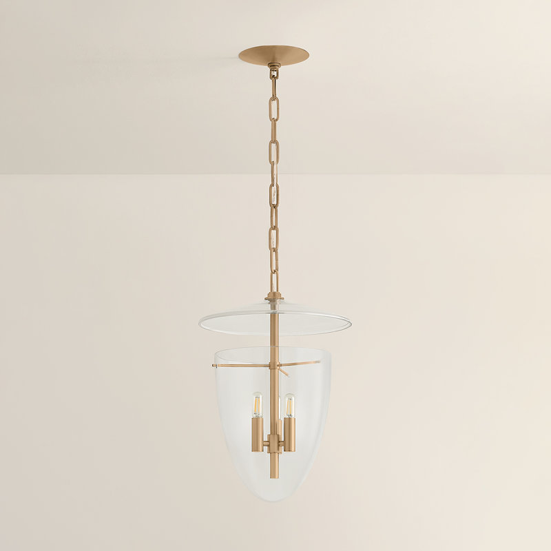 Troy Lighting Tully Lantern, Brass, 3 Lights,  72" H x 13.5" W x 13.5" D