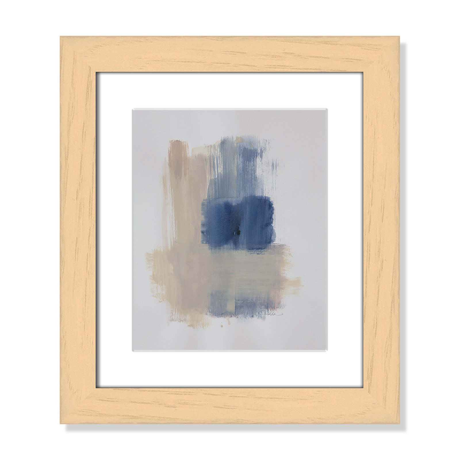 Esmeray "Powder Room Wash III" Print, 16.5" H x 14.5" W x 1.25" D, Natural Cube Frame Matted