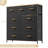 Tall Dresser for Bedroom Closet Storage and Organizer Black Dresser White Dressser with 9 Drawers-1873046798