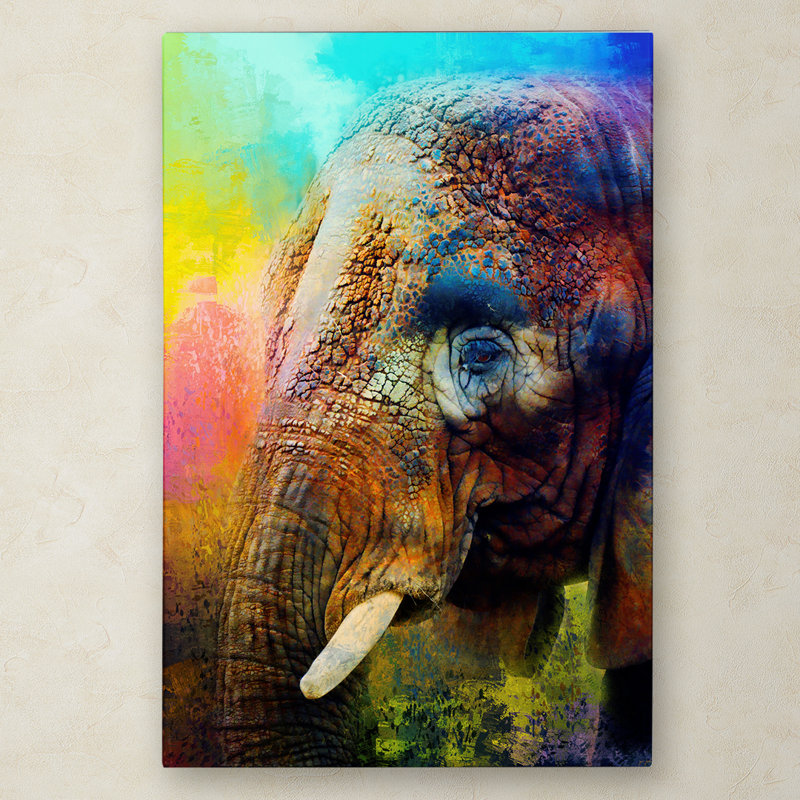 Colorful Expressions Elephant Canvas Art in Vibrant Hues
