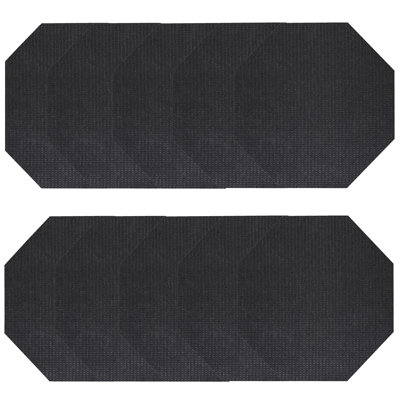 Tapis de couleur unie Furnish My Place - ombre de nuit, tapis intérieur / extérieur, résistant aux taches et à la décoloration, tapis facile à nettoyer, tapis adapté aux animaux de compagnie et aux enfants, espace pour la chambre à coucher_Cabure_