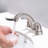 Centerset  Brushed Nickel 2 Or 3 Holes Stainless Steel Bathroom Sink Faucet, 2 Handle Bathroom Faucet With Copper Pop Up Drain And Water Supply Lines, BF008-5-BN
