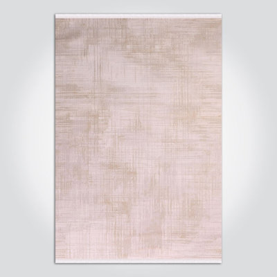 Modern Cream Machine Washable Non-Slip Area Rug