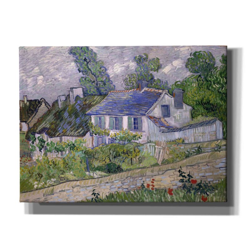 «Homes At Auvers 2» par Vincent Van Gogh, art mural sur toile giclée, H 12 po x l 16 po x P 0,75 po