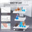 Chariot de laboratoire mobile à 3 niveaux, chariot de transport roulant sur plateau (charge de 220 lb) - parfait pour les fournitures médicales et de beauté, tablettes de 15,75 po x 16,34 po x 23,82 po (espace suffisant), roulettes silencieuses (mobilité douce), assemblage rapide en 10 minutes
