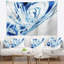 Tapisserie fractale bleue 3D-28505045