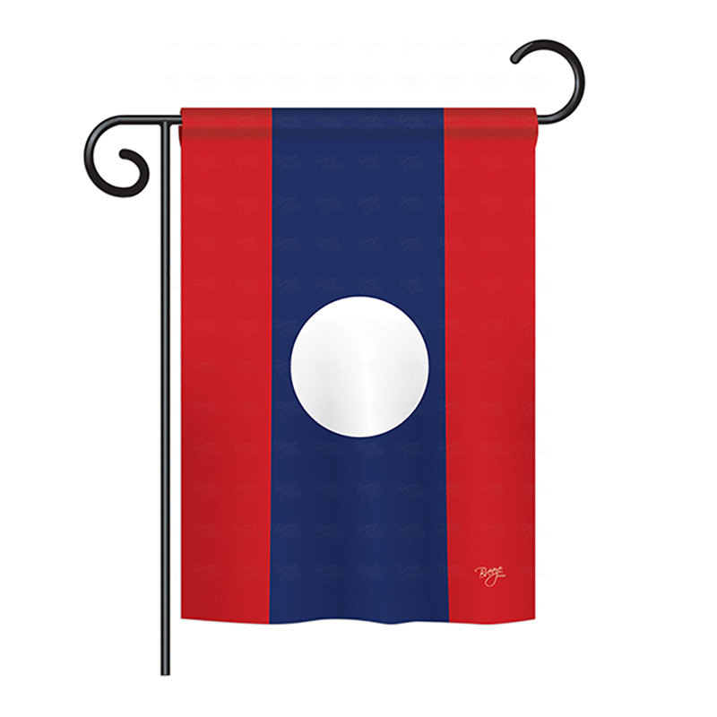Drapeau de maison en polyester à 2 côtés laos, H 40 po x l 28 po