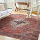 Lisle Machine Washable Persian Rust Multicolor Area Rug