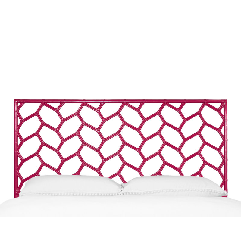 Silas King Platform Bed, Light Blue, King, Hot Pink