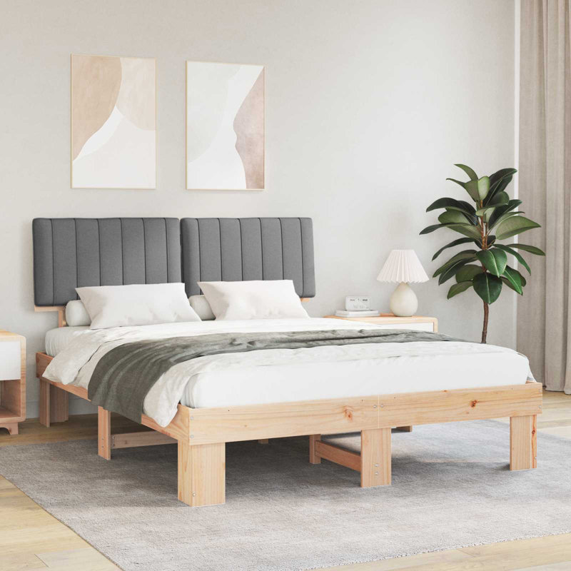 Bed, Light Grey, European Kingsize (160 x 200 cm)