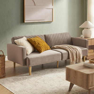 76.8'' Velvet Convertible Sofa