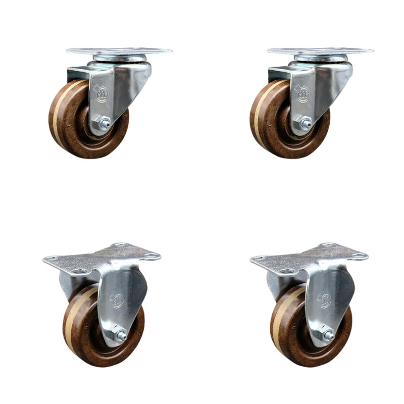 4 Piece High Temp Phenolic Caster Set