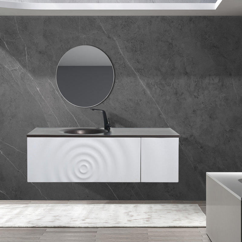 Ensemble de meuble-lavabo mural 2 tiroirs l 48 po x P 20 po Valeria