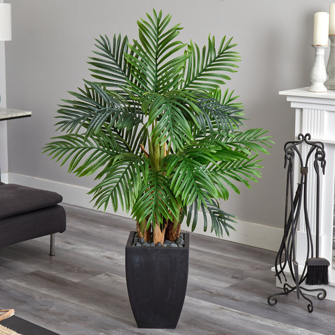 60'' Faux Palm Tree in Earthenware Planter Bay Isle Home™