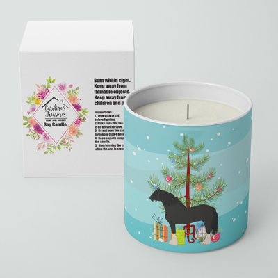 Pine/Christmas Tree Scented Jar Candle with Ceramic Holder