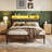 Queen Bed Frame with Headboard PU Leather Upholstered Bed Frame Platform,All Metal Slats Support Platform Bed Frame with Storage Space,Easy Assembly,Noise Free,No Box Spring Needed,Black