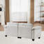 Grand canapé modulaire à causeuse avec repose-pieds, revêtement luxueux en chenille beige - super doux, housses amovibles, assemblage facile, canapé de salon beige-1878321076