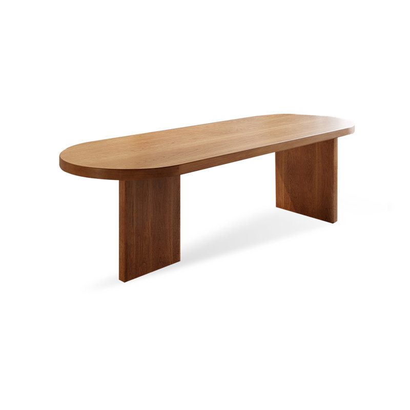 Table de salle à manger ovale brune, H 29,53 po x L 70,87 po x l 31,5 po