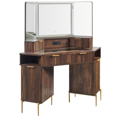 Meuble-lavabo de coin 48 po avec miroir à 3 DEL