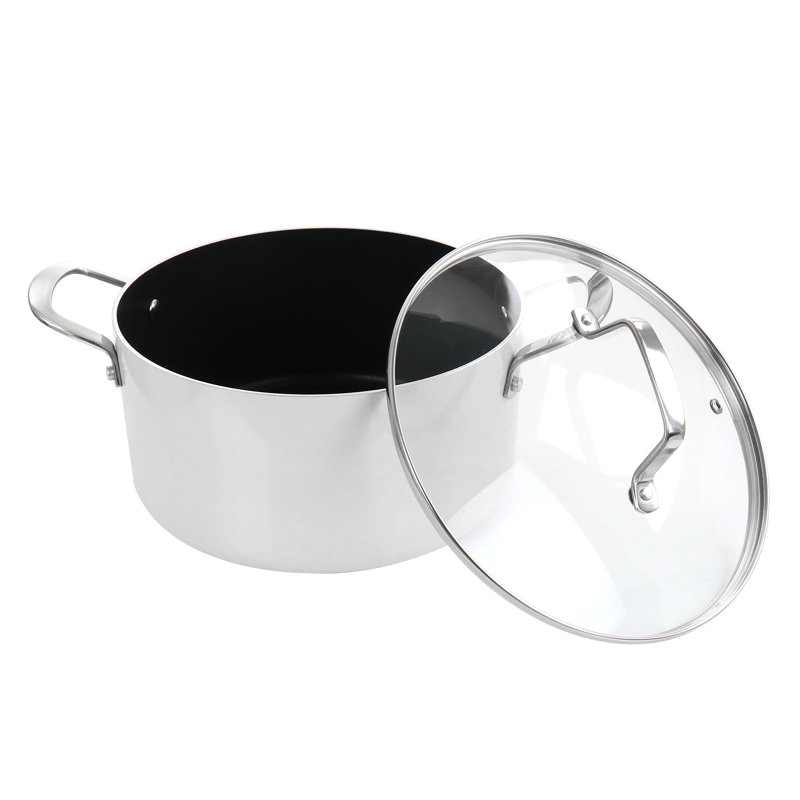 Linen White 10-Piece Nonstick Aluminum Cookware Set