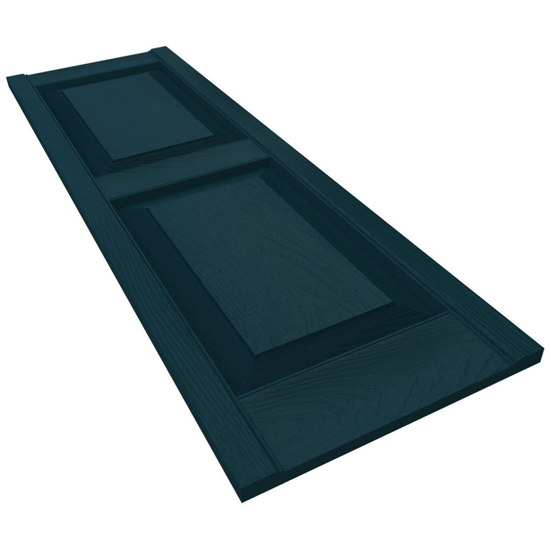 Builders Edge, panneaux sur mesure, volets surélevés, avec persiennes, Bleu minuit, 73 po, 12 po