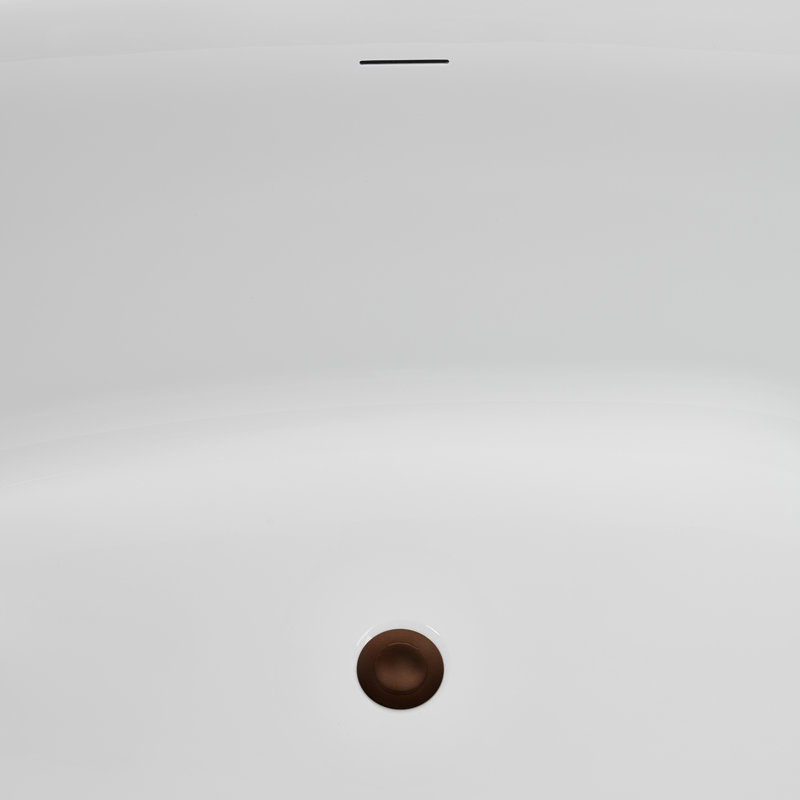 Baignoire autoportante 67 "avec drain 67" Streamline, Bronze huilé mat