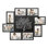 8 Opening Family Tree Collage Photo Frame with 3D Embossed Silver Tree, Wall Mount 4x6 Gallery Display