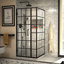 Cabine de douche à charnière carrée 33,88 "x 72" Unidoor Toulon