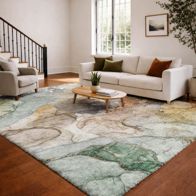 Tapis de qualité supérieure lavable à la machine Dream Shag ADS500 Watercolors