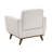 Lucian 35.5" Modern & Contemporary Accent Chair with Textured Fabric Upholstery, Tufted Chair Back, Brown Solid Wood Legs