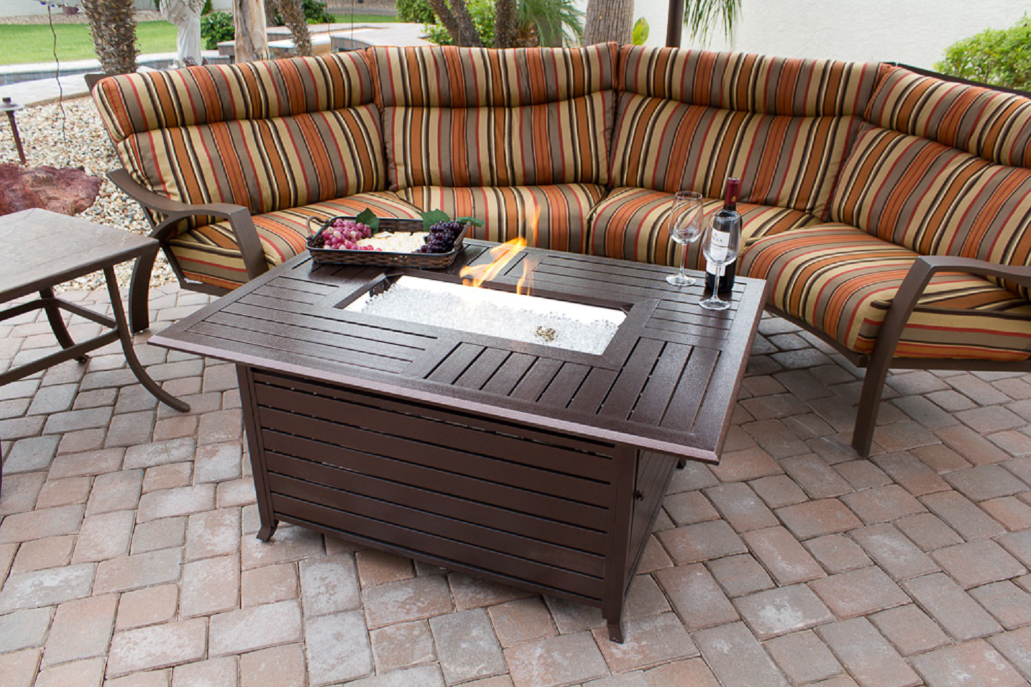 Propane Gas Hampton Bay Highland Point Fire Pit Set 17 Stories