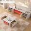 Foyer en bois manufacturé beige