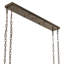60" Long Steamboat 3 Light Pot Rack