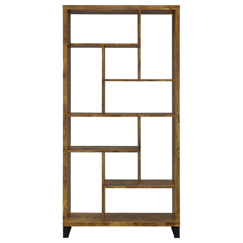 Refined Finish - Amma 71-Inch 6-Shelf Bookshelf Rustic Nutmeg