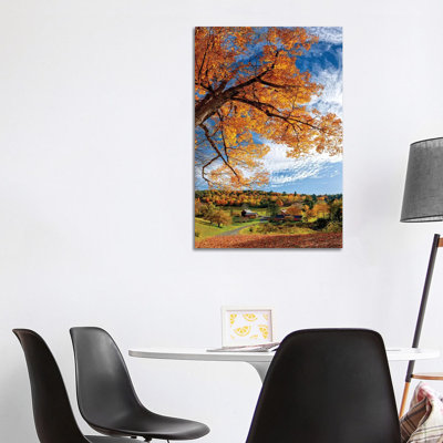 Sleepy Hollow Farm Vermont Autumn - Wrapped Canvas Photograph 1 Piece Wrapped Canvas Wall Art