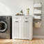 Armoire à linge avec 2 paniers amovibles et 2 tiroirs, parfait pour un rangement organisé et efficace.