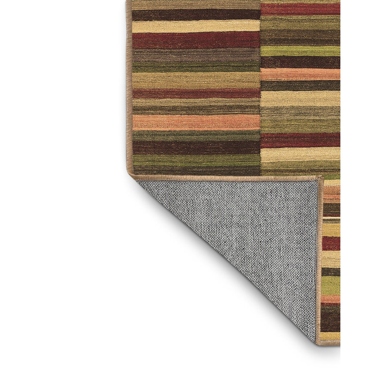 Washable Striped Indoor Rug, Rectangle 2' x 4'