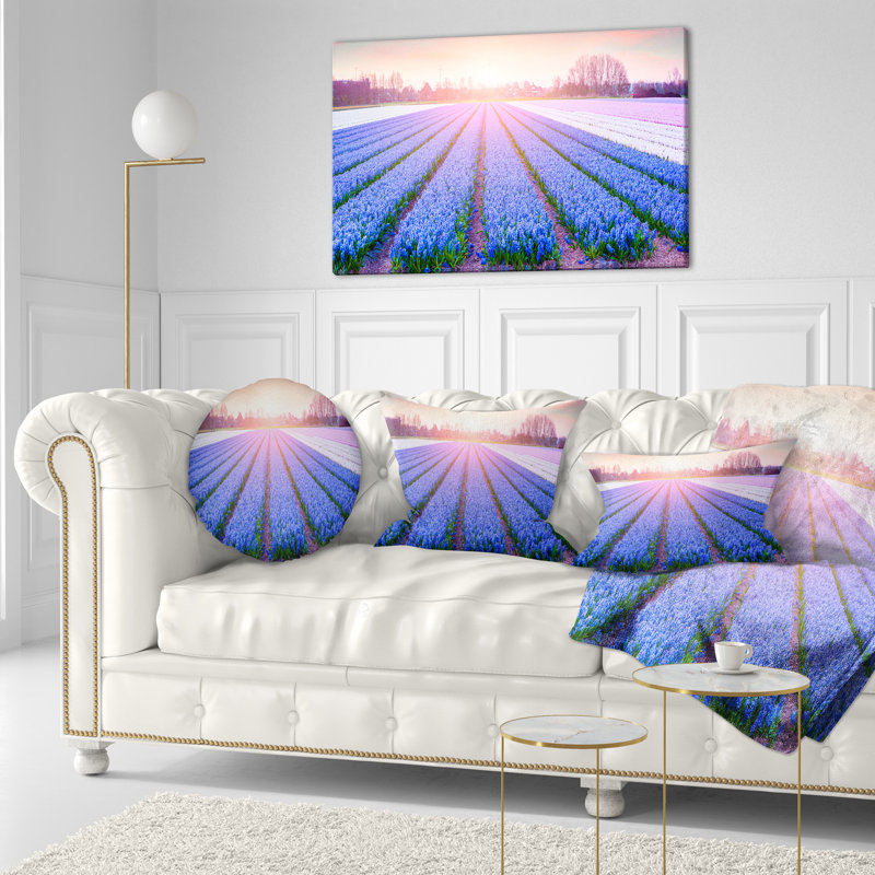  Coussin lombaire à fleurs abstraites Hyacinth