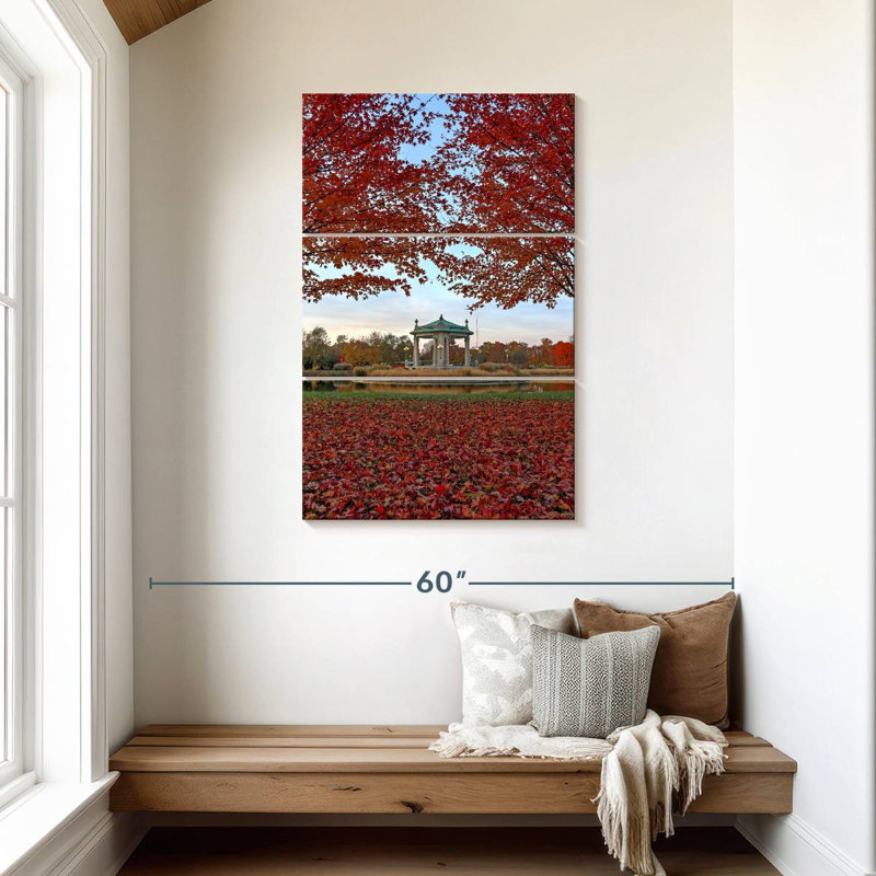 Alvord Forest Park - automne rouge, H 45 po x l 28 po