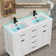Manrique 48" Double Sink Bathroom Vanity With Resin Top, Eco-Friendly Hand Paint