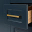 Meuble-lavabo simple en bois massif de 37 po de couleur bleu nuit avec comptoir en marbre de Carrare de 1,5 po Freitas-2084230421-2117420979-2084230376