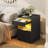 Nightstand With Charging Station and Led Lights