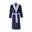 Lord 100% Cotton Velour Male Mid-Calf Bathrobe with Pockets-1304931897-1295171879
