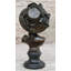 Signature signée transporteuse élégante fille nue, sculpture en bronze, buste, décor Art nouveau
