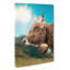 Alpine Cow in the Summertime in Abstract - Wrapped Canvas-55306713