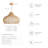 Kloe Rattan Pendant Light - 14" Natural Dome Handwoven Light Fixture For Kitchen Island, Dining Room or Living Room in Modern and Farmhouse-1298994542-1298994502