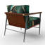 Fauteuil d'appoint rembourré en marbre Daelen-1912449206
