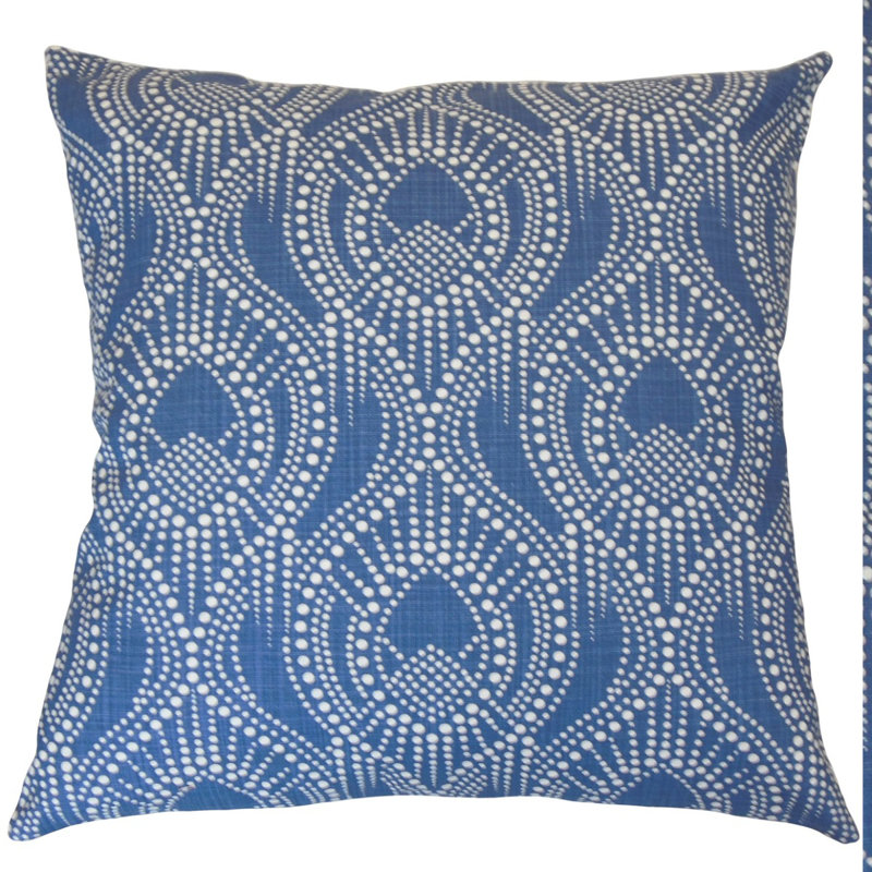 Maroney Square Pillow Cover & Insert, Height(26") x Width(26"), Navy