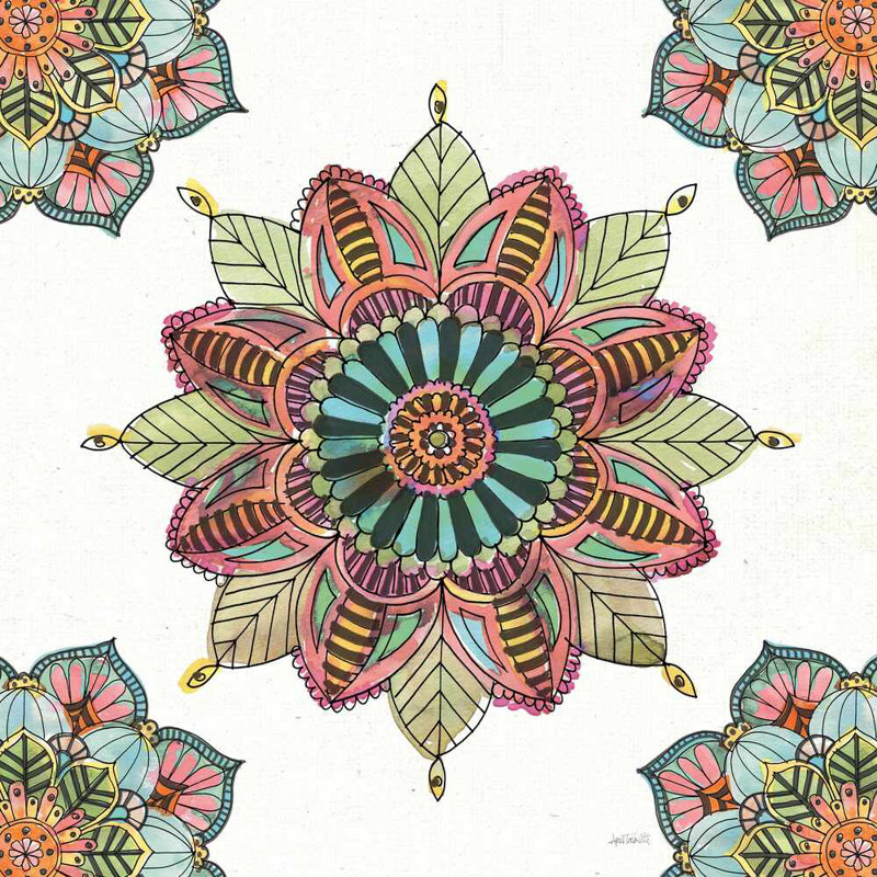 Mandala du matin VI, H 36 po x l 36 po